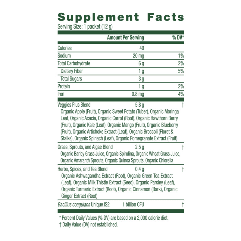 HERBALIFE V Plant-Based Greens Booster Single-Serve Packets 20 Packets