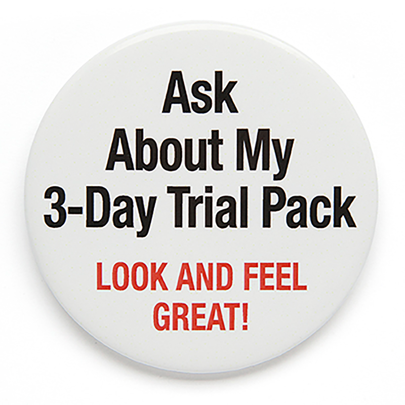 Herbalife 3-Day Trial Pack Button English (Set of 10)